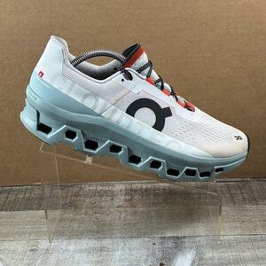 On Cloudmonster Shoes Men’s aside 11 White Gray Cloud Tec Helion Running Shoes